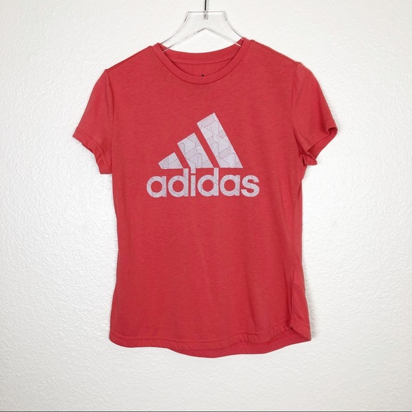 adidas Tops - Adidas climalite deep orange logo T-shirt